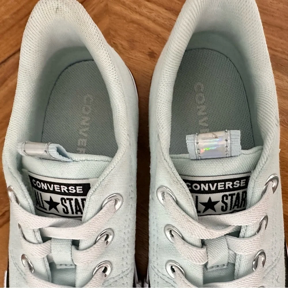 Converse Chuck Taylor Mint Green Little Girls Sneakers SZ 1 Slip On EUC
